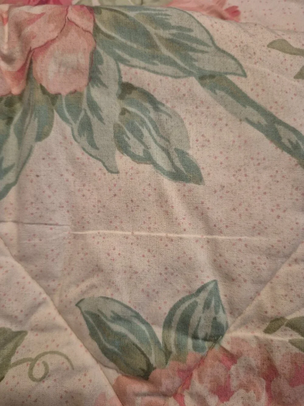 Rare Vintage 90s Croscill 5 Piece Floral Ruffled Queen Bedspread BeddingEnsemble